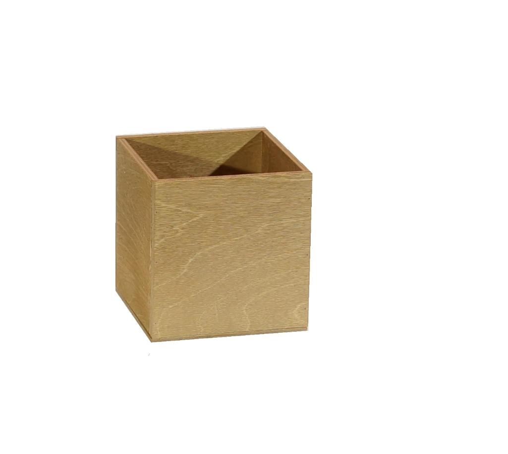 картинка Куб из дерева 100х100х100мм орех от ООО "Яркий Мир Упаковка"